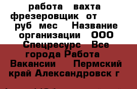 работа . вахта. фрезеровщик. от 50 000 руб./мес. › Название организации ­ ООО Спецресурс - Все города Работа » Вакансии   . Пермский край,Александровск г.